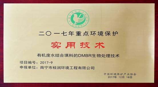 有機廢水結合填料的DMBR生物處理技術
